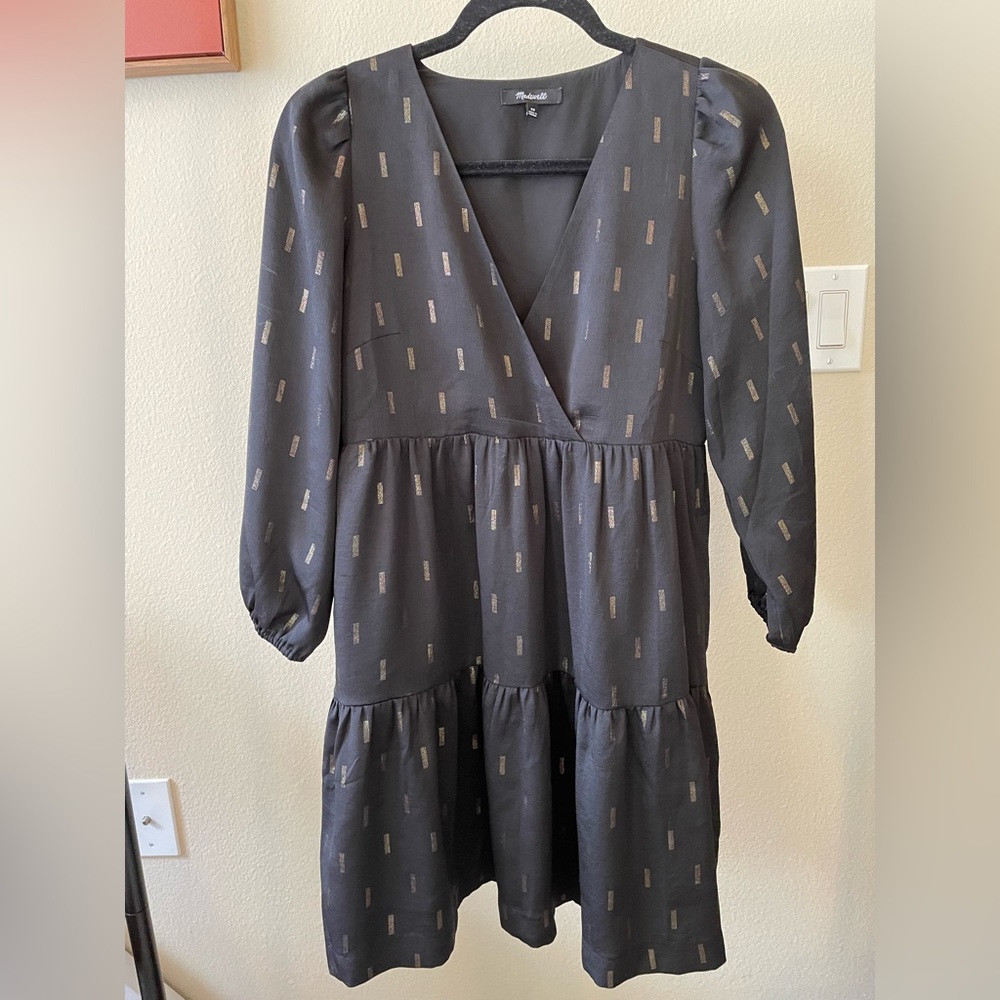 Madewell metallic mini dress
